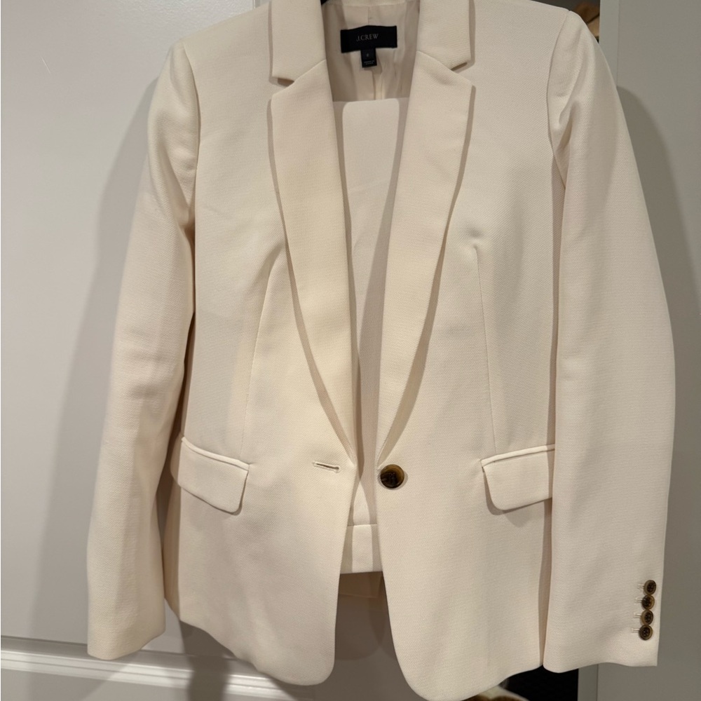 J. Crew Ivory Blazer color VCH SIZE 6 matching pants for sale too